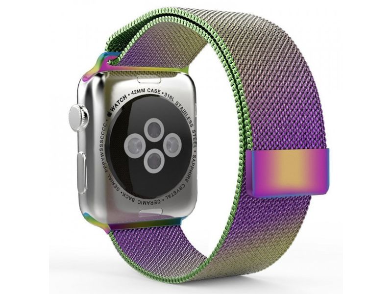 Ремінець CDK для Apple Watch 40 mm (Series 4 / 5 / 6 / SE1 / SE2) | Метал Milanese Loop (05526) (chameleon) 018049-329 фото