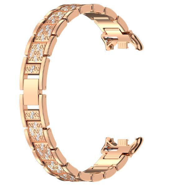 Ремешок CDK для Xiaomi Mi Smart Band 9 | Metal Band Fitlink Diamond (016444) (rose gold) 018004-229 фото