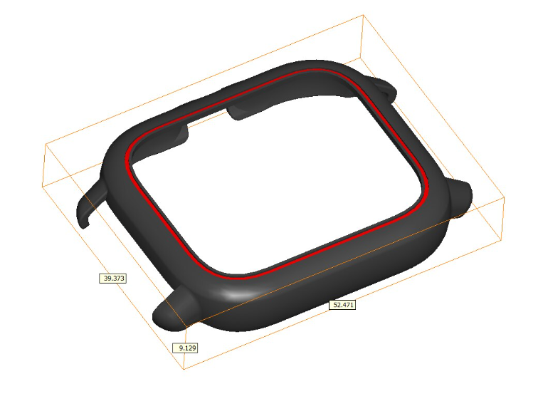 Чехол-бампер DK Пластик Line для Xiaomi Amazfit GTS 3 (black / red) 014470-963 фото