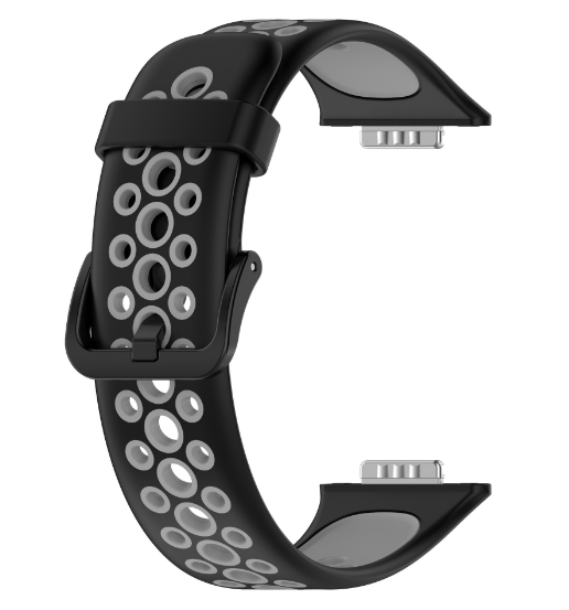 Ремінець DK Silicone Sport Band Nike для Huawei Watch Fit 2 (black / grey) 016237-960 фото