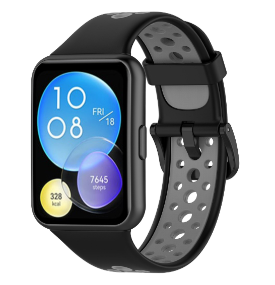 Ремінець DK Silicone Sport Band Nike для Huawei Watch Fit 2 (black / grey) 016237-960 фото