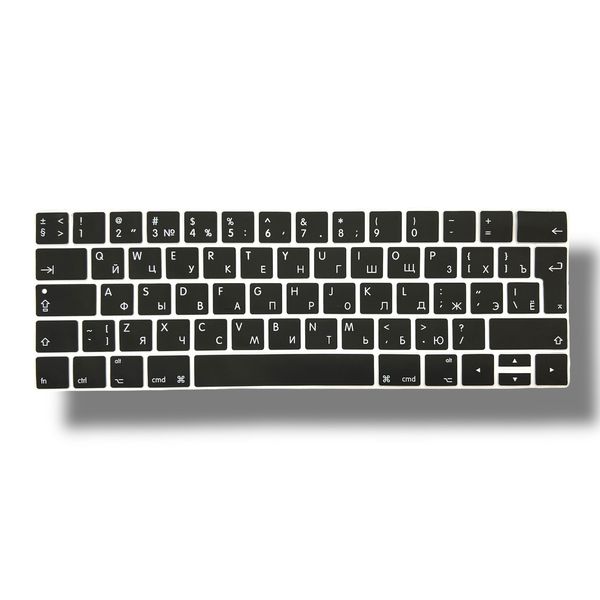 Накладка силикон на клавиатуру для Apple MacBook Pro 13" A1706 / A1989 / A2159 (2016-2019)UK (09428) (black) 09428-690 фото