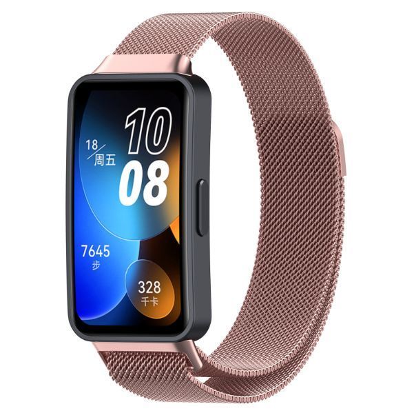 Ремешок 3шт CDK для Huawei Band 10 | Metal Milanese Loop Magnetic (015813) (pink rose) 021821-328 фото