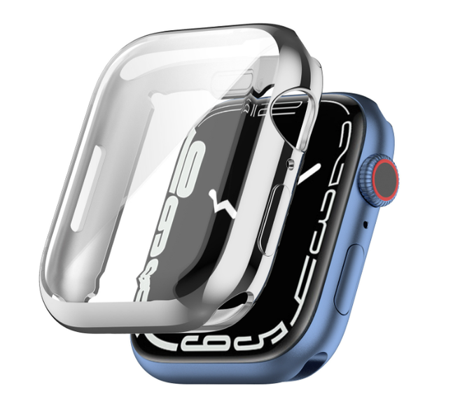 Чехол-накладка DK Silicone Face Case для Apple Watch 45mm (silver) 013549-227 фото