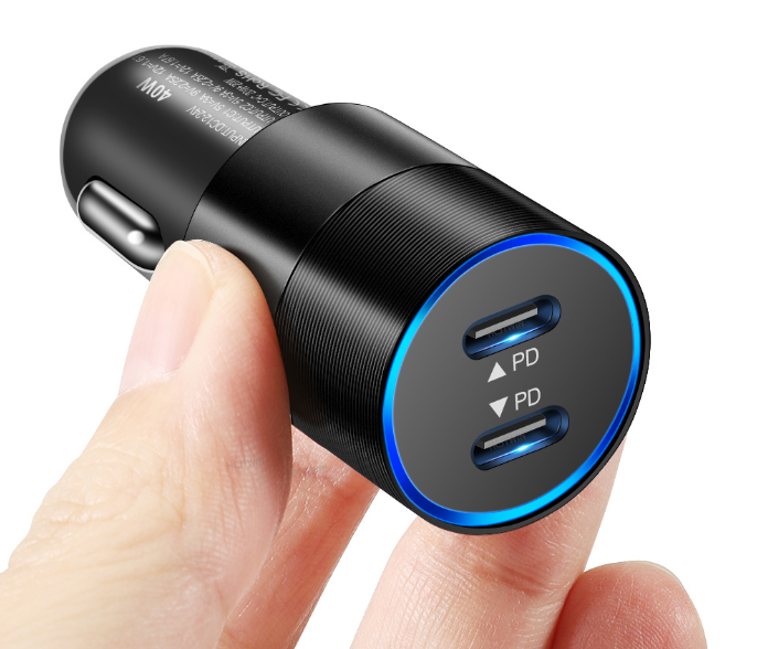 Автомобільний зарядний пристрій PD Car Charger 40 W 2Type-C (black) 015463-115 фото