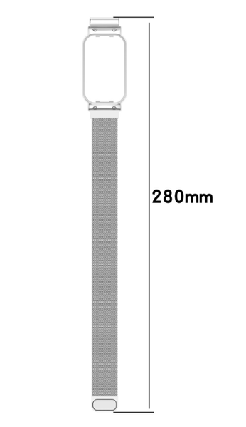 Ремешок-бампер DK Metal Milanese Loop Magnetic для Xiaomi Redmi Smart Band 2 (016244) (silver) 016244-227 фото