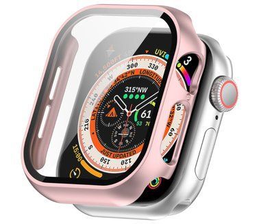 Чехол-накладка DK для Apple Watch 42mm (Series 10/11) | Пластик Soft-Touch Glass Full Cover (018481) (pink rose) 018481-328 фото