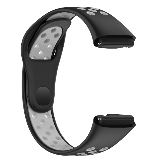 Ремешок DK Silicone Sport Band Nike для Xiaomi Redmi Watch 3 Active / 3 Lite (black / grey) 016712-960 фото