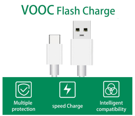 Кабель VOOC Flash Charge для Oppo 30W / 5V-6A 1m USB Type-C / USB-C (DL129) (white) 012554-407 фото