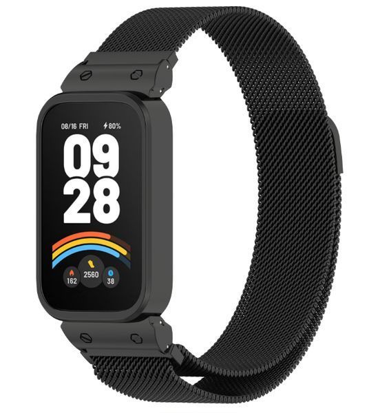 Ремінець для Xiaomi Mi Smart Band 9 Active | Metal Milanese Loop Magnetic (018854) (black) 018854-124 фото