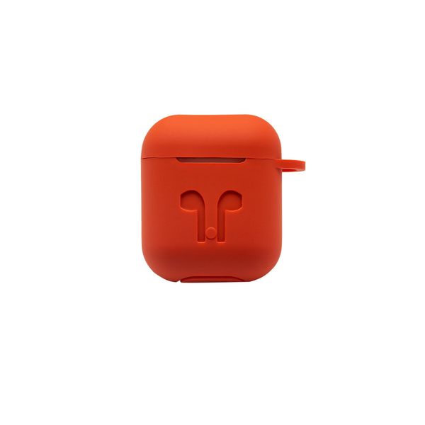 Чехол-накладка DK силикон Candy c карабином и шнурком для Apple AirPods (red) 07058-757 фото