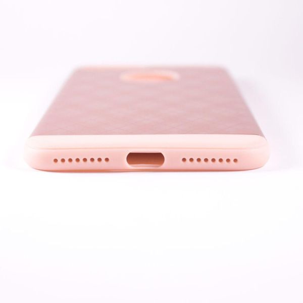 Чехол-накладка DK силикон с металл крышкой Ромб для Apple iPhone 7 Plus / 8 Plus (rose gold) 04454 фото