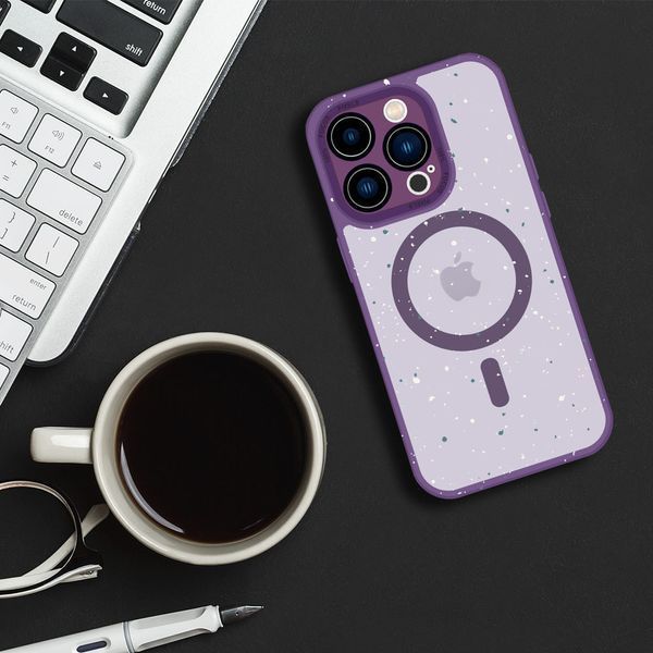 Чехол-накладка DK для Apple iPhone 12 Pro Max | MagSafe Composite Matte Splash (deep purple) 018518-061 фото
