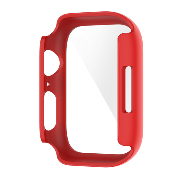 Чехол-накладка DK Пластик Soft-Touch Glass Full Cover для Apple Watch 41mm (red) 013558-126 фото