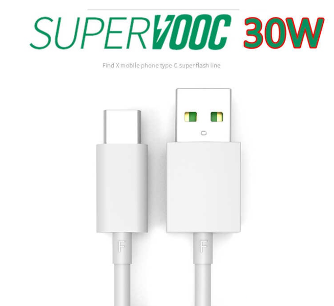 Кабель VOOC Flash Charge для Oppo 30W / 5V-6A 1m USB на Type-C / USB-C (DL129) (white) 012554-407 фото