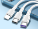 Кабель DK Super Fast Charging Data Cabel 5A 1.2m USB на MicroUSB / Lightning / Type-C (white) 015465-407 фото 3