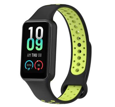 Ремінець CDK Silicone Sport Band Nike для Xiaomi Mi Band 8 Active (016243) (black/green) 017151-962 фото