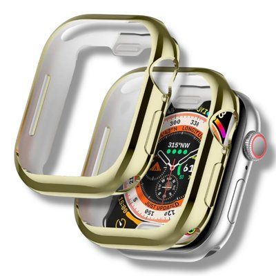 Чохол-накладка 2шт CDK для Apple Watch 46mm (Series 10 / 11) | Silicone Face Case (018476) (starlight) 022803-048 фото