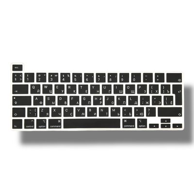 Накладка силікон на клавіатуру для Apple MacBook Pro 13"A2289/A2251 / 16"A2141 (до2020) Touch bar UK (black) 010470-722 фото