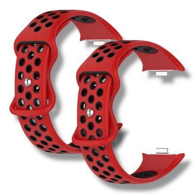 Ремешок 2шт CDK для Xiaomi Redmi Watch 6 | Silicone Sport Band Nike (017600) (red / black) 022746-996 фото