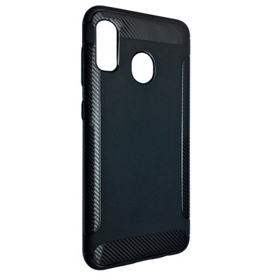 Чехол-накладка DK Silicone Carbon Soft Edge для Samsung A20 / A30 (black) 08804-722 фото