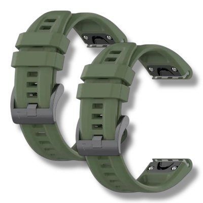 Ремінець 2шт CDK для Garmin Epix Pro (Gen 2) 47mm | 22mm Silicone Sport Band Classic (015189) (green) 020847-133 фото
