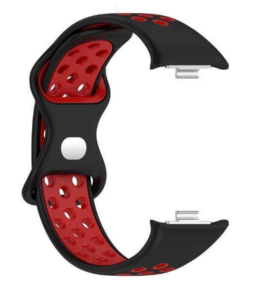 Ремешок 2шт CDK для Xiaomi Mi Smart Band 9 Pro | Silicone Sport Band Nike (017600) (black / red) 022134-963 фото