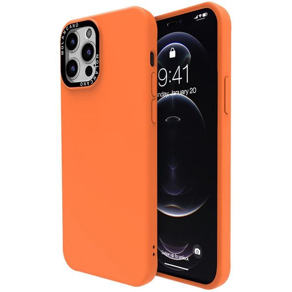 Чохол-накладка Silicone Molan Cano SF Jelly MAI XI для Apple iPhone 12 Pro Max 6.7" (orange) 012782-149 фото