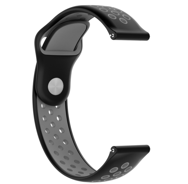 Ремінець CDK Silicone Sport Band Nike 20mm для Xiaomi Mijia Quartz Watch (011906) (black / grey) 012823-960 фото