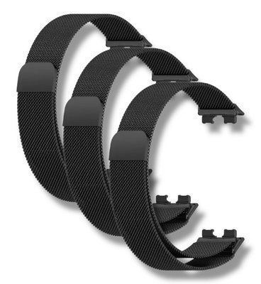 Ремешок 3шт CDK для Huawei Band 8 / 9 | Metal Milanese Loop Magnetic (015813) (black) 021817-124 фото