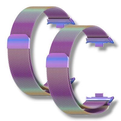 Ремешок 2шт DK для Xiaomi Mi Band 8 Pro | Metal Milanese Loop Magnetic (017123) (chameleon) 022310-329 фото