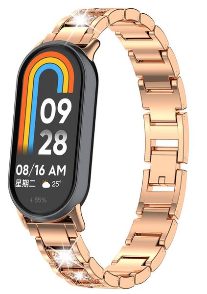 Ремешок CDK для Xiaomi Mi Smart Band 9 | Metal Band Fitlink Diamond (016444) (gold) 018004-228 фото