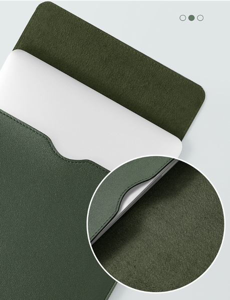 Чохол-конверт Bubm Екошкіра Vertical Liner Bag Protective Sleeve для Ноутбука 12" (green) 015535-021 фото