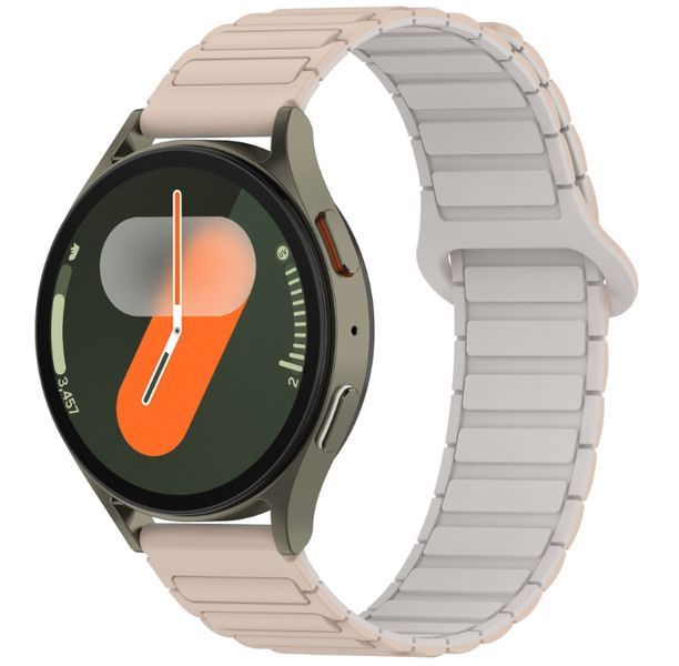 Ремінець CDK для Garmin Approach S40 | 20mm Silicone Shaped Magnetic Band (018822) (pink sand / grey) 019088-105 фото