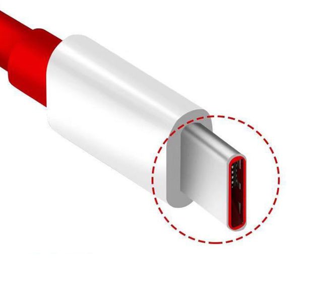Кабель Dash / Warp Fast Charge 100W / 7.3A 1m USB на Type-C для OnePLus (red) 017625-692 фото
