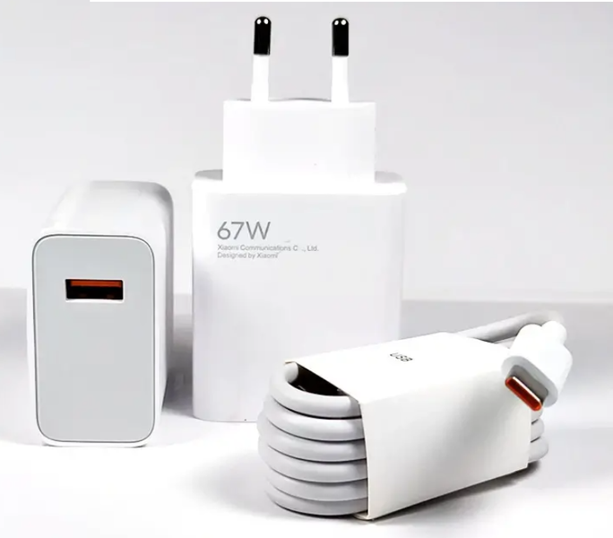 Зарядний пристрій + кабель Mi Turbo Charge 67W USB Power Adapter для Xiaomi (white) 015798-162 фото