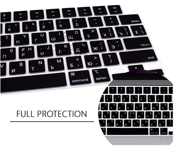 Накладка силікон на клавіатуру для Apple MacBook Pro 14" A2442 (2021) USA (013282) (black) 013283-690 фото