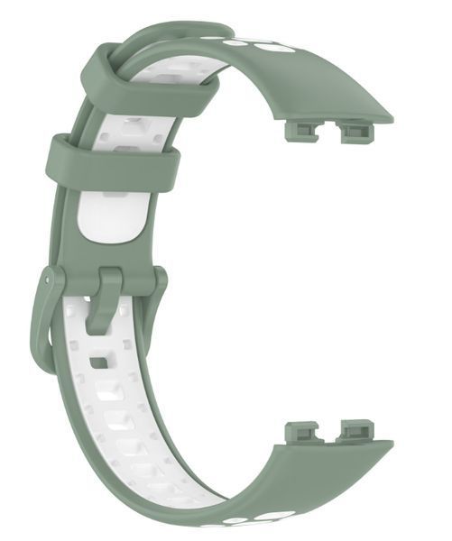 Ремінець CDK для Huawei Band 10 | Silicone Sport Band Nike (016452) (light green / white) 020138-995 фото