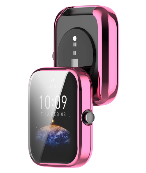 Чохол-накладка DK Silicone Face Case для Xiaomi Amazfit Bip 3 / 3 Pro (pink rose) 015825-328 фото
