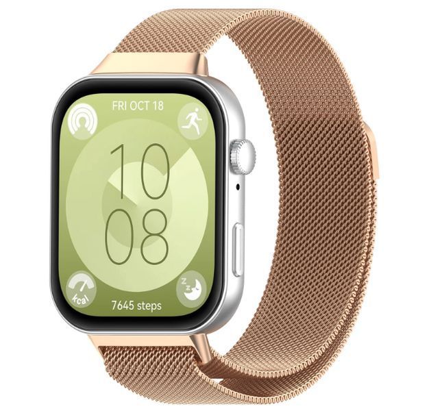 Ремешок 2шт CDK для Huawei Watch Fit 4 Pro | Metal Milanese Loop Magnetic (017793) (rose gold) 022316-229 фото