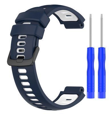 Ремешок DK для Garmin Forerunner 630 | Silicone Double Color Sport Band Classic (022055) (blue / white) 022055-064 фото