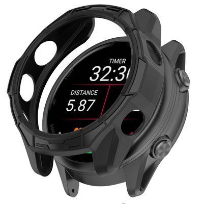 Чохол-бампер DK для Garmin Frenner 570 42 mm | Силікон Outlines (black) 022060-124 фото