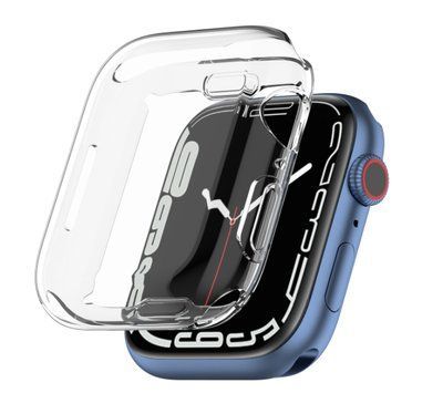 Чехол-накладка 2шт CDK для Apple Watch 45mm | DK Silicone Face Case (013549) (clear) 022815-936 фото