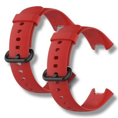 Ремешок 2шт CDK для Xiaomi Redmi Watch 2 Lite | Silicone Sport Band Classic (013576) (red) 022374-126 фото