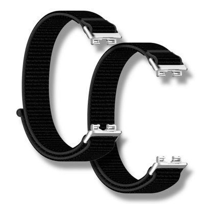 Ремешок 2шт CDK для Huawei Band 8 / 9 | Nylon Sport Loop (018021) (black) 021818-124 фото