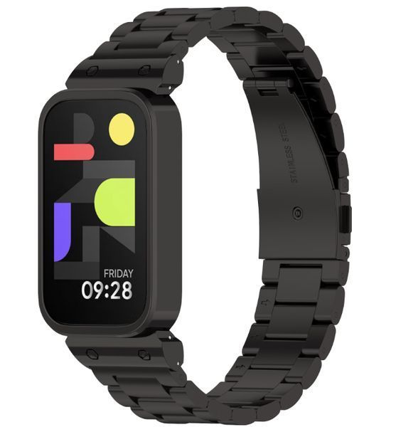 Ремешок-бампер DK для Xiaomi Mi Smart Band 9 Active | Metal Fitlink Steel (018851) (black) 018851-124 фото