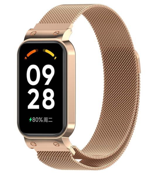 Ремешок CDK Metal Milanese Loop Magnetic для Xiaomi Mi Band 8 Active (016244) (rose gold) 017150-229 фото