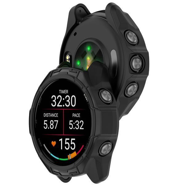 Чохол-бампер DK для Garmin Frenner 570 42 mm | Силікон Outlines (black) 022060-124 фото