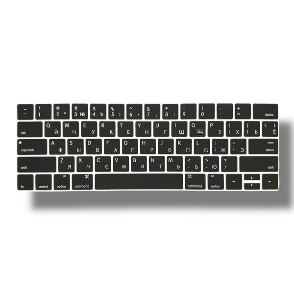 Накладка силикон на клавиатуру для Apple MacBook Pro 15" A1707 / A1990 (2016 - 2019) USA (06789) (black) 011452-076 фото