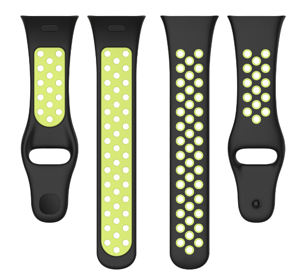 Ремешок DK Silicone Sport Band Nike для Xiaomi Redmi Watch 3 (black / green) 016240-962 фото